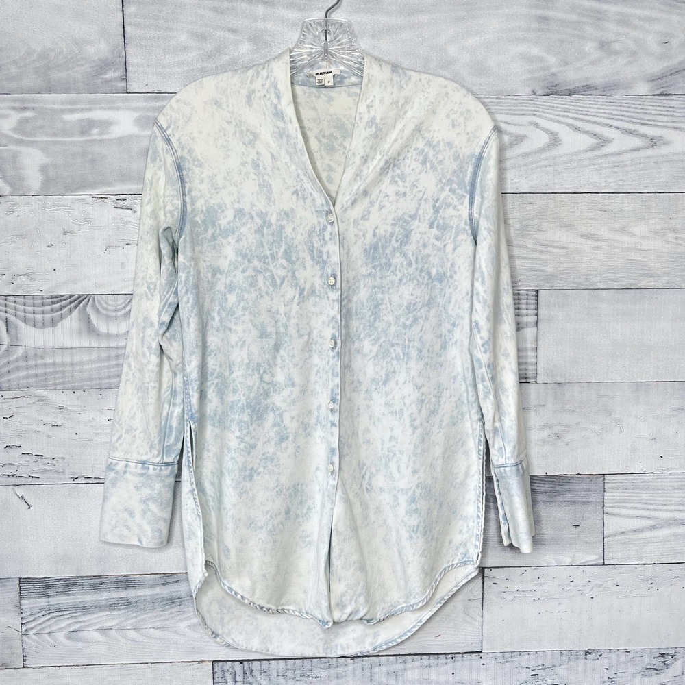 Helmut Lang Acid Wash Chambray Button Down Shirt